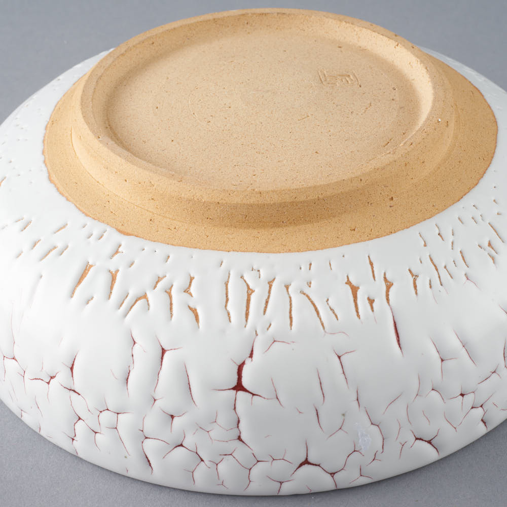 日ノ出窯 龍爪梅花皮 鉢 赤 (17cm) 日ノ出窯 陶磁器作家もの