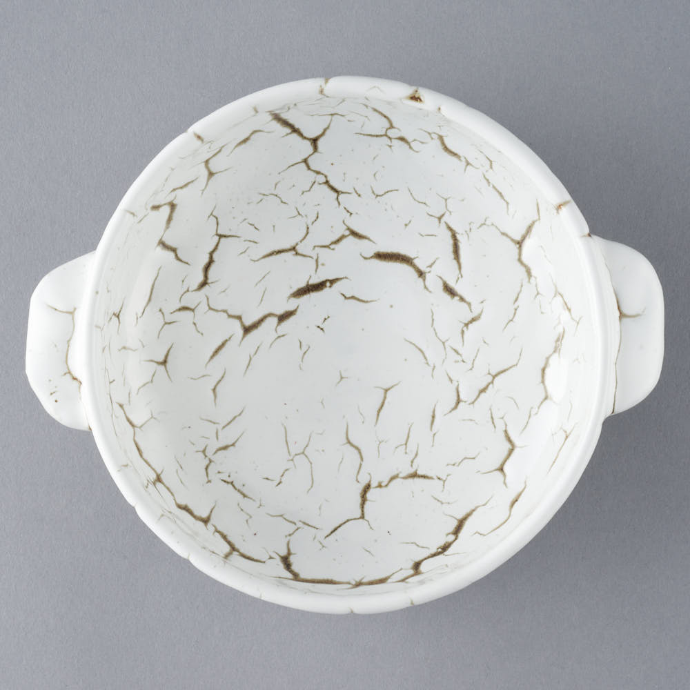 日ノ出窯 龍爪梅花皮 グラタン皿 白 (18cm) ¥3,850 大人の焼き物