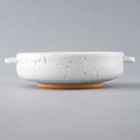 日ノ出窯 龍爪梅花皮 グラタン皿 赤(18cm) 日ノ出窯 陶磁器作家もの