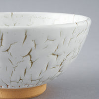 日ノ出窯 龍爪梅花皮 ごはん茶碗 白(12cm) 日ノ出窯 陶磁器作家もの