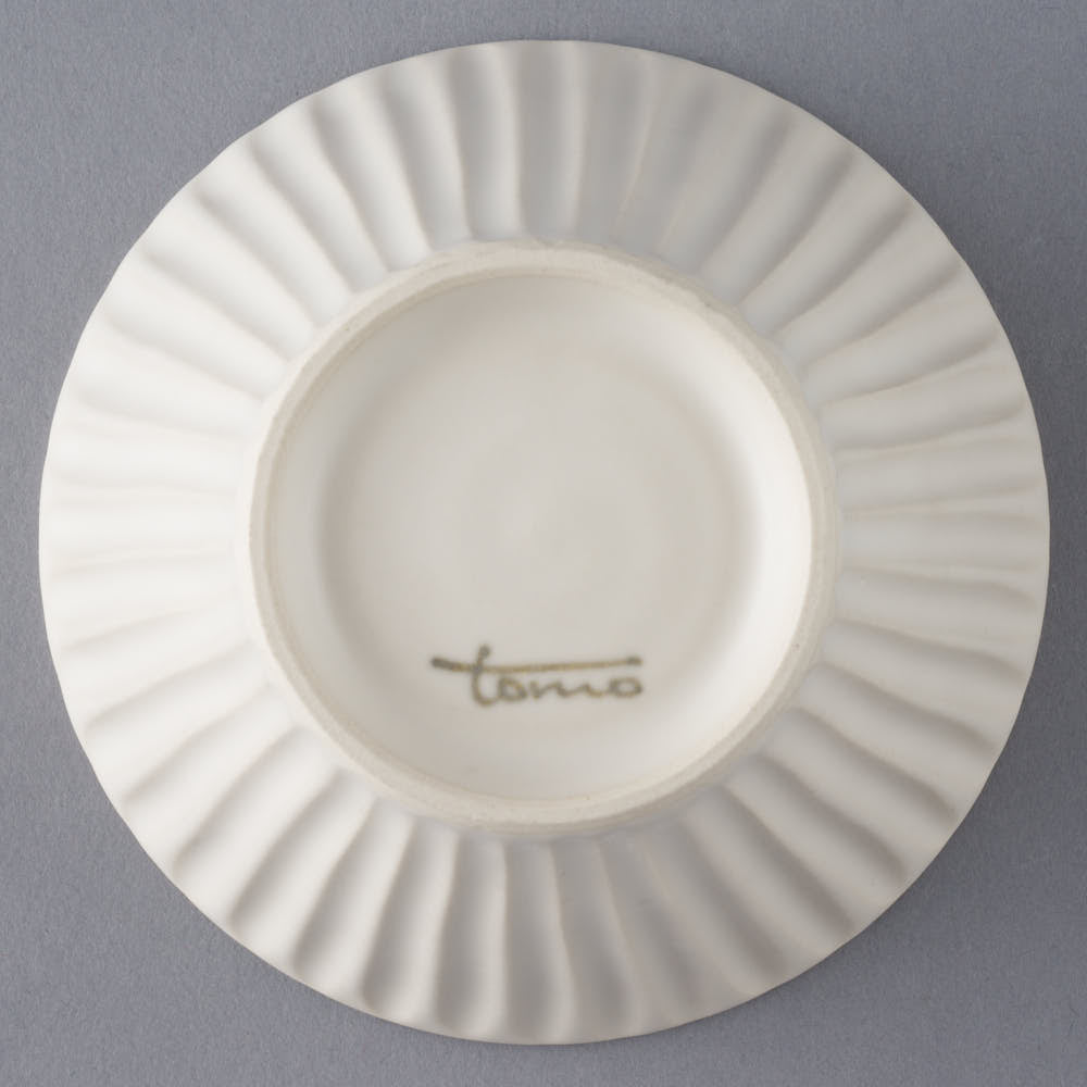 作家 中村智子 しのぎ鉢 白 作家 中村智子 陶磁器作家もの