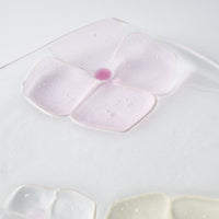 ガラス作家 佐々木翔子 角中皿 ライトピンク×ライトイエロー ガラス作家 佐々木翔子 ガラスもの