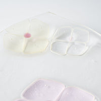 ガラス作家 佐々木翔子 角中皿 ライトピンク×ライトイエロー ガラス作家 佐々木翔子 ガラスもの