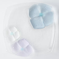 ガラス作家 佐々木翔子 角中皿 ライトグレー×ライトパープル ガラス作家 佐々木翔子 ガラスもの