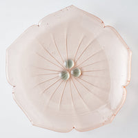 ガラス作家 佐々木翔子 花形小皿 ライトオレンジ ガラス作家 佐々木翔子 ガラスもの