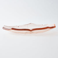 ガラス作家 佐々木翔子 花形小皿 ライトオレンジ ガラス作家 佐々木翔子 ガラスもの