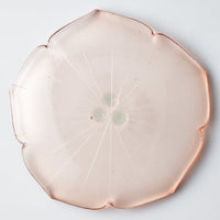 ガラス作家 佐々木翔子 花形小皿 ライトオレンジ ガラス作家 佐々木翔子 ガラスもの