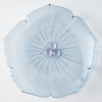 ガラス作家 佐々木翔子 花形小皿 ライトグレー ガラス作家 佐々木翔子 ガラスもの