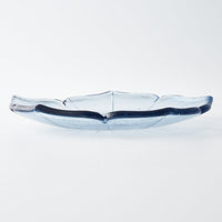 ガラス作家 佐々木翔子 花形小皿 ライトグレー ガラス作家 佐々木翔子 ガラスもの