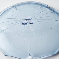 ガラス作家 佐々木翔子 花形小皿 ライトグレー ガラス作家 佐々木翔子 ガラスもの