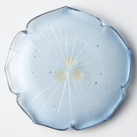 ガラス作家 佐々木翔子 花形豆皿 ライトグレー ガラス作家 佐々木翔子 ガラスもの