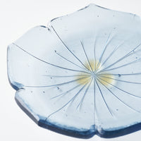 ガラス作家 佐々木翔子 花形豆皿 ライトグレー ガラス作家 佐々木翔子 ガラスもの