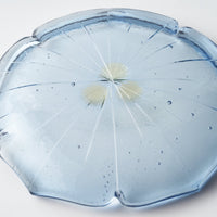 ガラス作家 佐々木翔子 花形豆皿 ライトグレー ガラス作家 佐々木翔子 ガラスもの