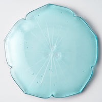 ガラス作家 佐々木翔子 花形小皿 ライトブルー ガラス作家 佐々木翔子 ガラスもの