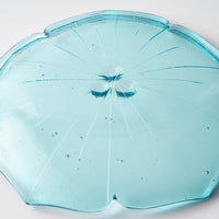 ガラス作家 佐々木翔子 花形小皿 ライトブルー ガラス作家 佐々木翔子 ガラスもの