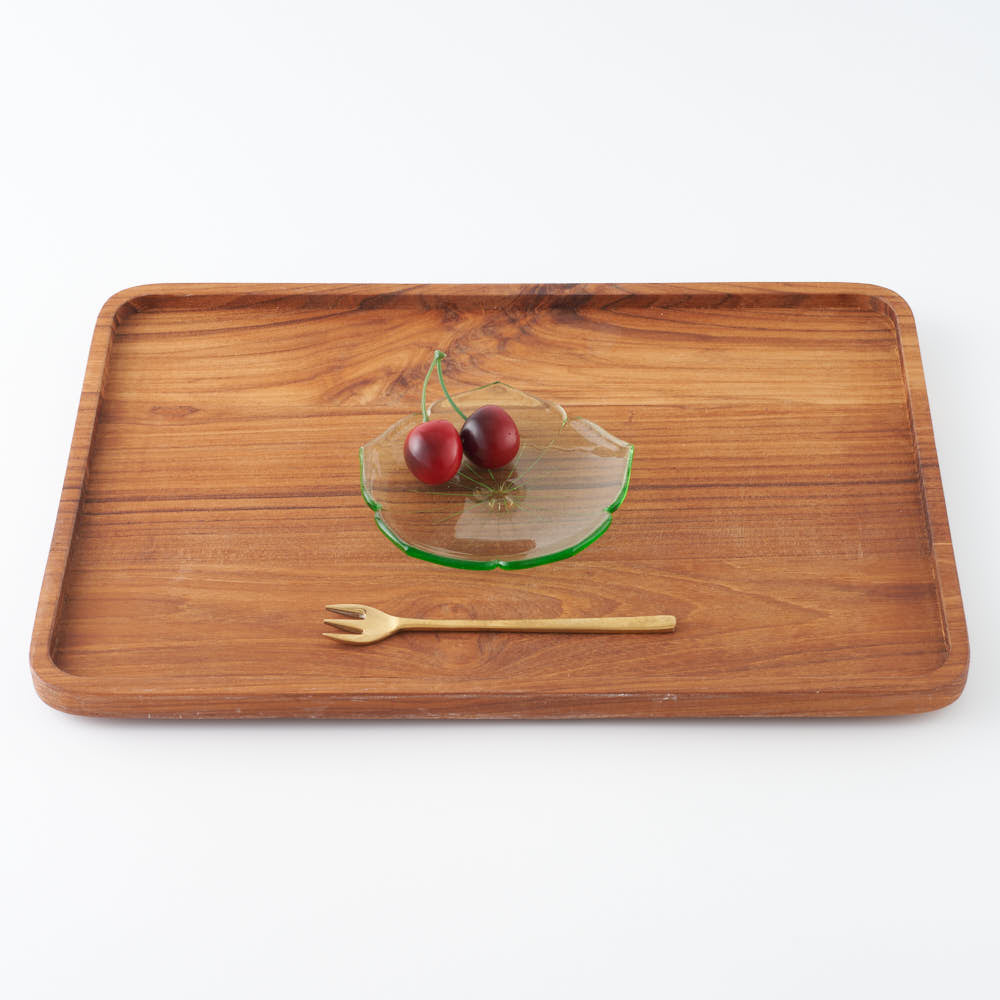 ガラス作家 佐々木翔子 花形小皿 ライトグリーン ガラス作家 佐々木翔子 ガラスもの