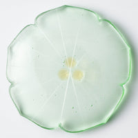ガラス作家 佐々木翔子 花形豆皿 ライトグリーン ガラス作家 佐々木翔子 ガラスもの