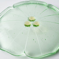 ガラス作家 佐々木翔子 花形豆皿 ライトグリーン ガラス作家 佐々木翔子 ガラスもの