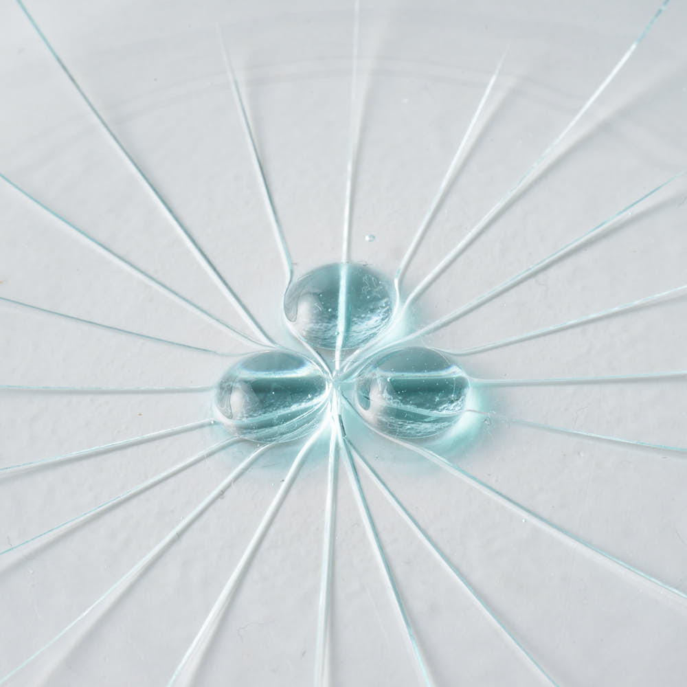 ガラス作家 佐々木翔子 花形小皿 クリア ガラス作家 佐々木翔子 ガラスもの