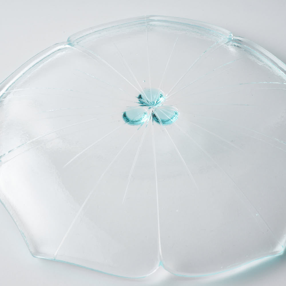 ガラス作家 佐々木翔子 花形小皿 クリア ガラス作家 佐々木翔子 ガラスもの