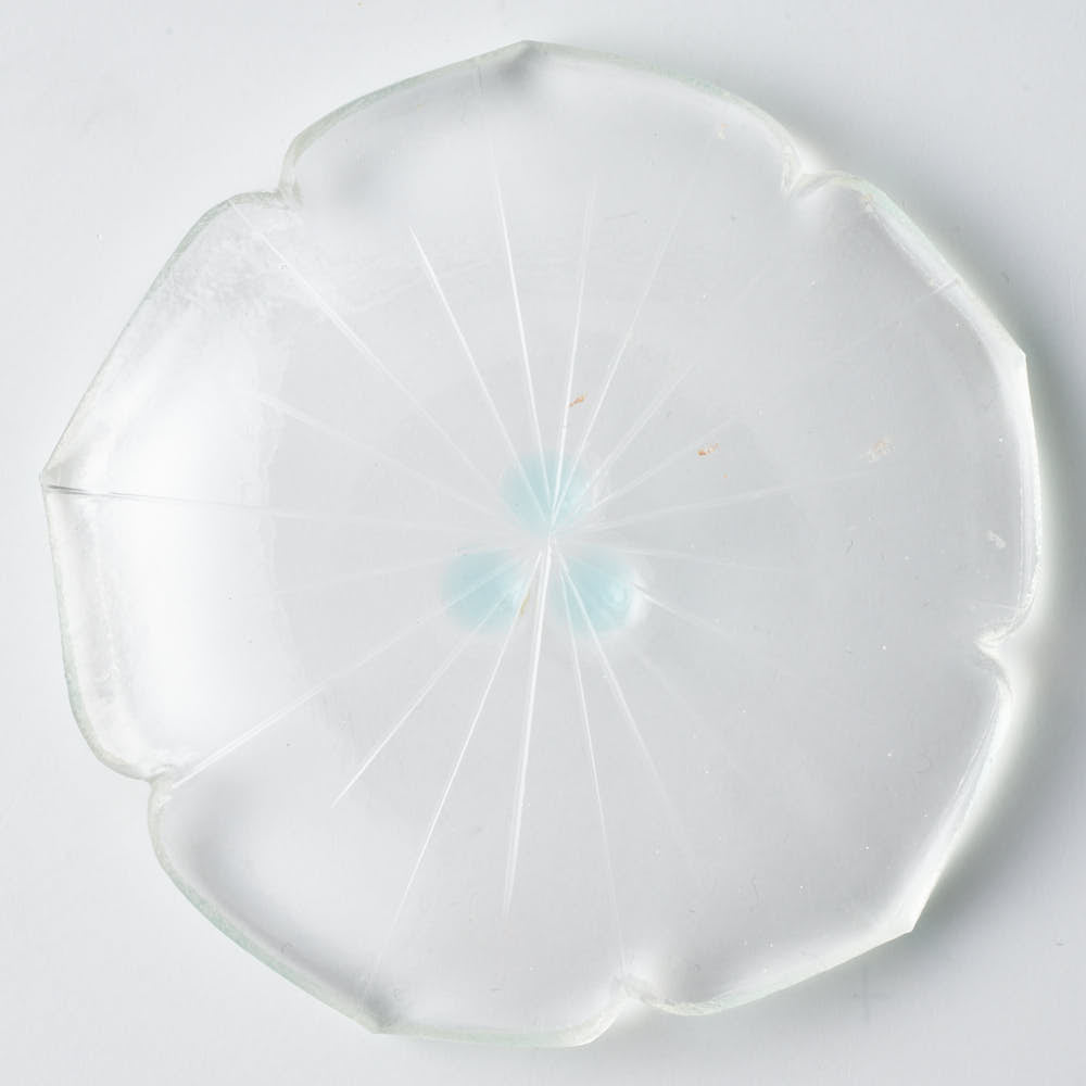 ガラス作家 佐々木翔子 花形豆皿 クリア ガラス作家 佐々木翔子 ガラスもの