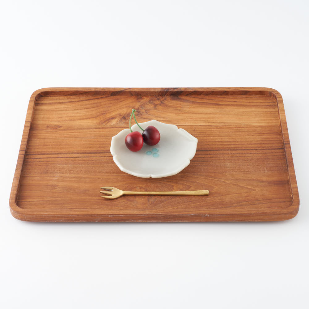 ガラス作家 佐々木翔子 花形小皿 マットグレー ガラス作家 佐々木翔子 ガラスもの