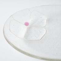 ガラス作家 佐々木翔子 オーバル クリア×ライトパープル×ライトオレンジ ガラス作家 佐々木翔子 ガラスもの