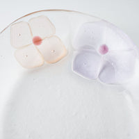 ガラス作家 佐々木翔子 オーバル クリア×ライトパープル×ライトオレンジ ガラス作家 佐々木翔子 ガラスもの