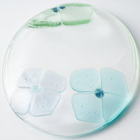 ガラス作家 佐々木翔子 オーバル ライトグリーン×ライトブルー×ライトグレー ガラス作家 佐々木翔子 ガラスもの