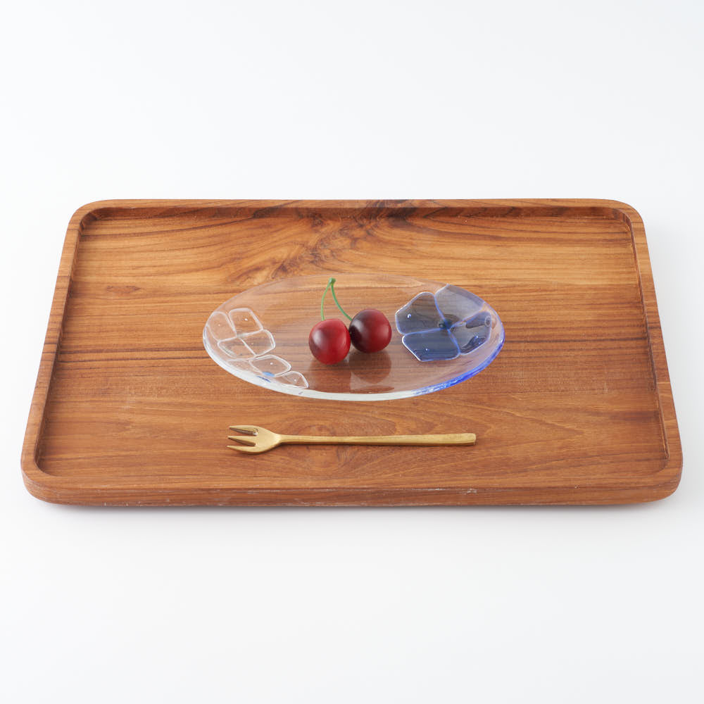 ガラス作家 佐々木翔子 オーバル ブルー×クリア ¥6,270 大人の焼き物