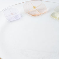 ガラス作家 佐々木翔子 丸大皿 ライトパープル×ライトオレンジ×ライトイエロー ガラス作家 佐々木翔子 ガラスもの