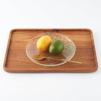 ガラス作家 佐々木翔子 丸大皿 ライトグリーン×ライトイエロー ガラス作家 佐々木翔子 ガラスもの