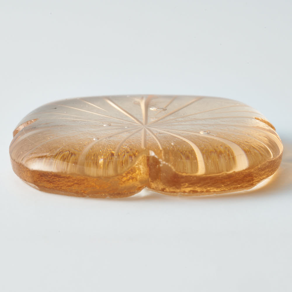 ガラス作家 佐々木翔子 花切子箸置き ライトオレンジ ガラス作家 佐々木翔子 ガラスもの