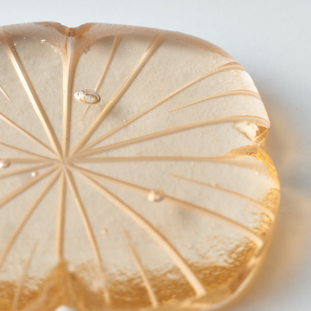 ガラス作家 佐々木翔子 花切子箸置き ライトオレンジ ガラス作家 佐々木翔子 ガラスもの