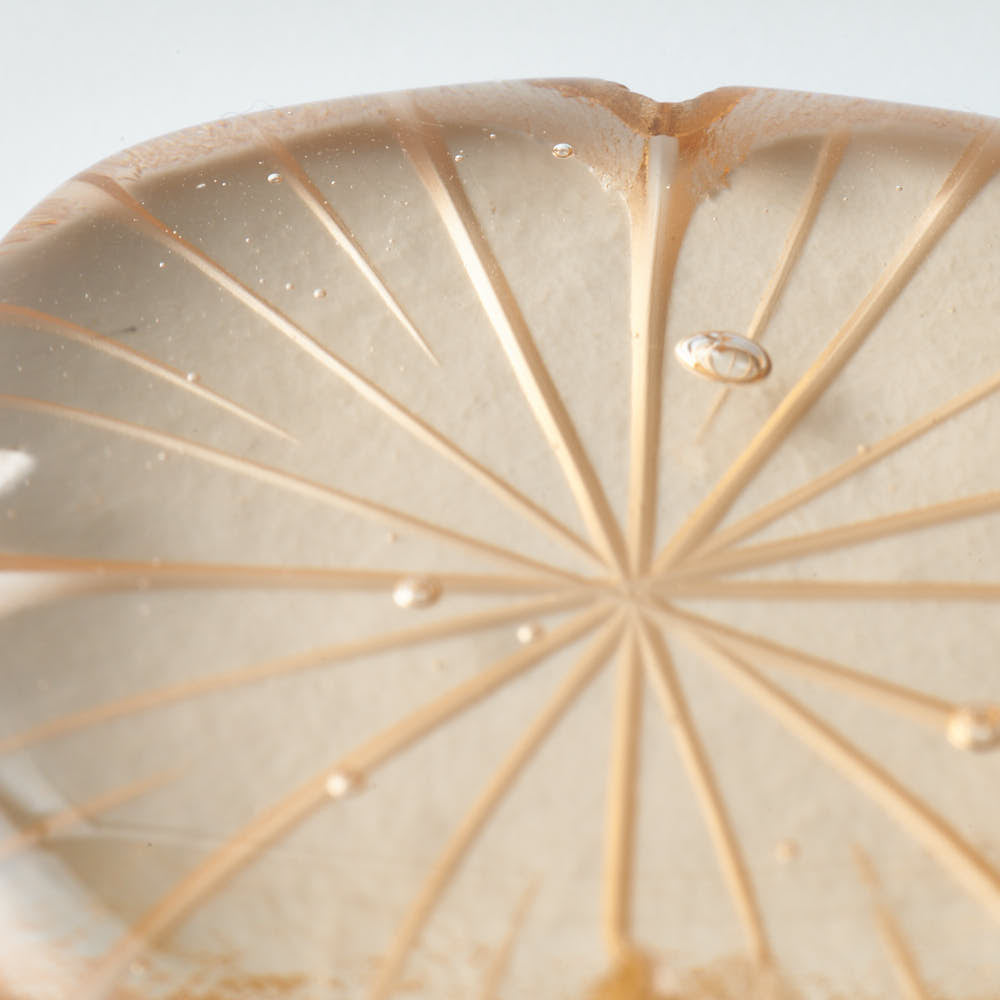 ガラス作家 佐々木翔子 花切子箸置き ライトオレンジ ガラス作家 佐々木翔子 ガラスもの