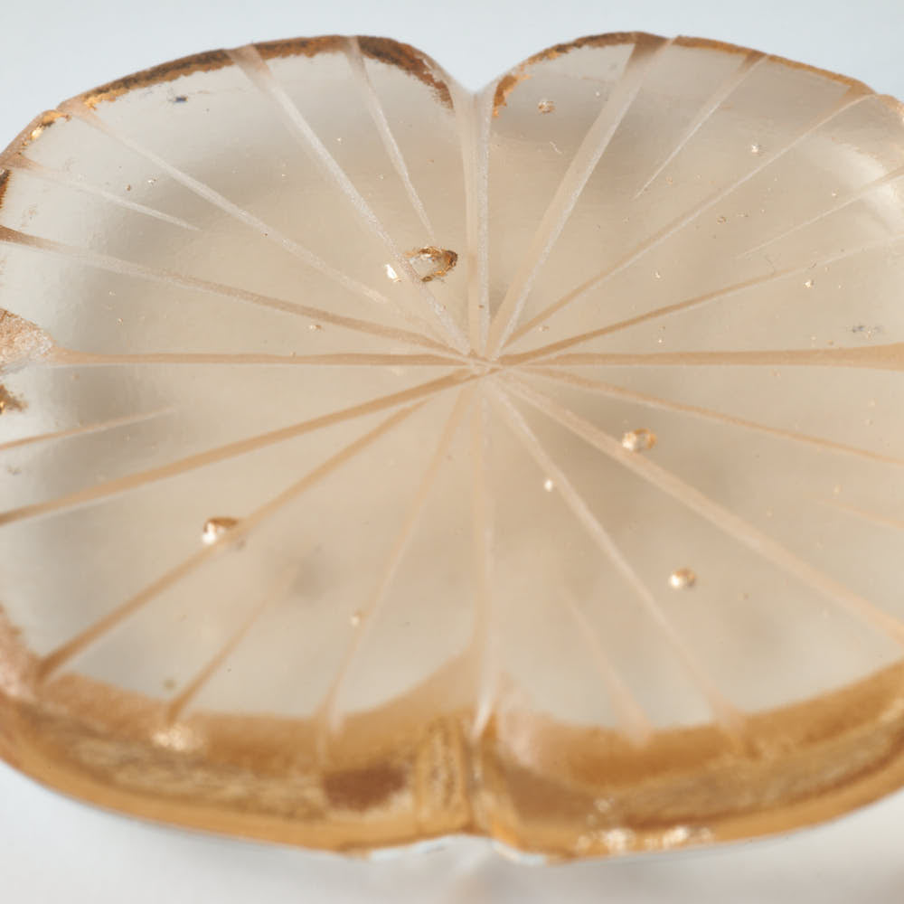 ガラス作家 佐々木翔子 花切子箸置き ライトオレンジ ガラス作家 佐々木翔子 ガラスもの