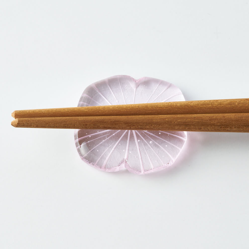 ガラス作家 佐々木翔子 花切子箸置き ライトピンク ガラス作家 佐々木翔子 ガラスもの