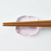 ガラス作家 佐々木翔子 花切子箸置き ライトピンク ガラス作家 佐々木翔子 ガラスもの