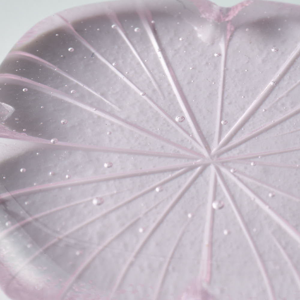 ガラス作家 佐々木翔子 花切子箸置き ライトピンク ガラス作家 佐々木翔子 ガラスもの