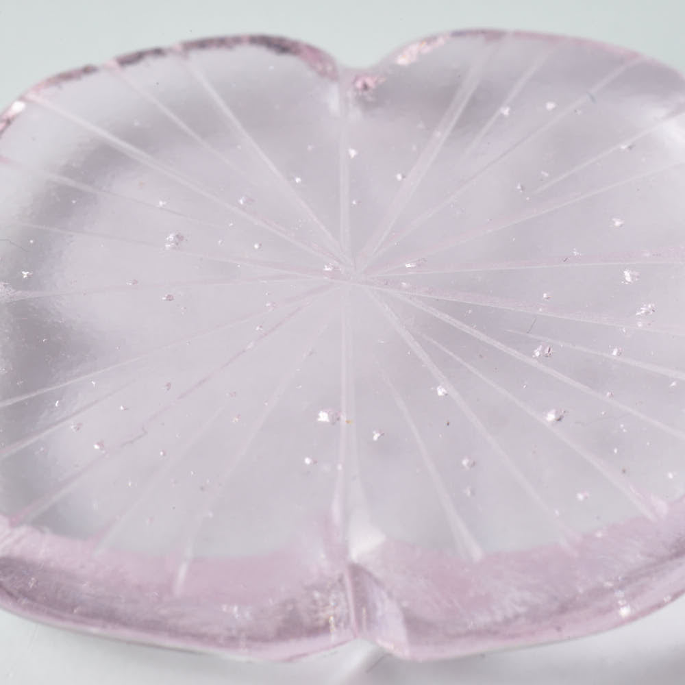 ガラス作家 佐々木翔子 花切子箸置き ライトピンク ガラス作家 佐々木翔子 ガラスもの