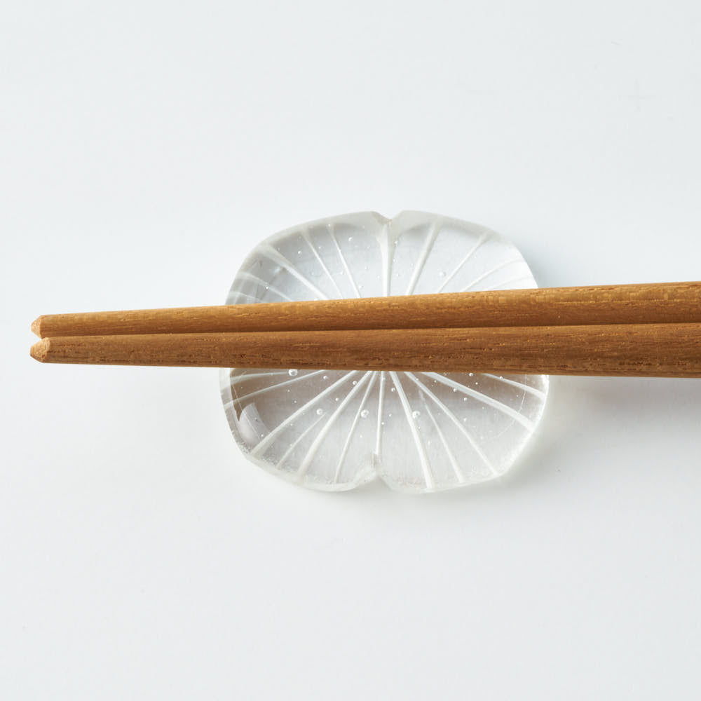 ガラス作家 佐々木翔子 花切子箸置き クリア ガラス作家 佐々木翔子 ガラスもの