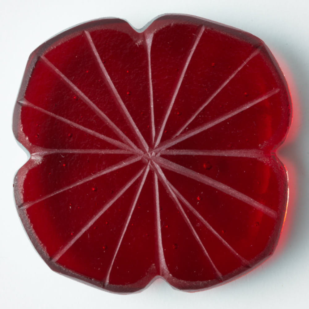 ガラス作家 佐々木翔子 花切子箸置き レッド ガラス作家 佐々木翔子 ガラスもの