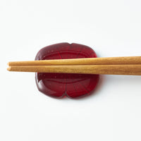 ガラス作家 佐々木翔子 花切子箸置き レッド ガラス作家 佐々木翔子 ガラスもの