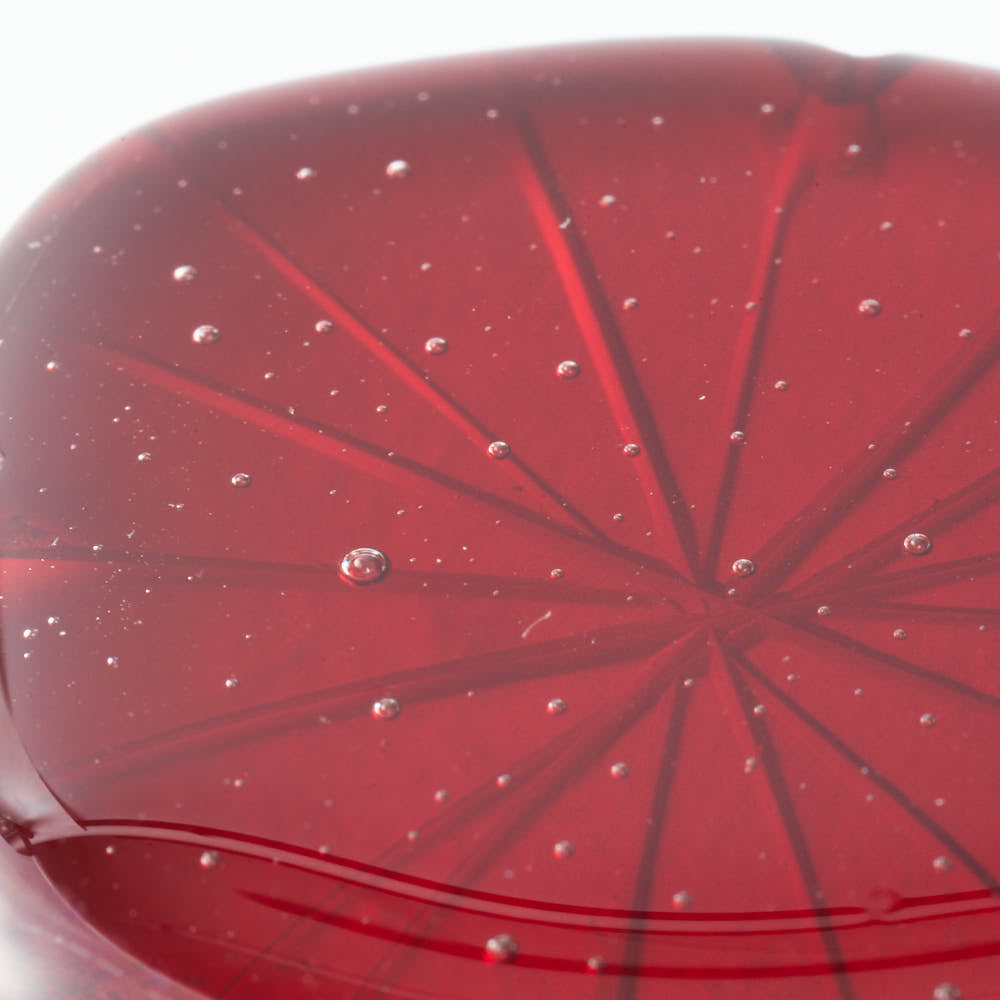 ガラス作家 佐々木翔子 花切子箸置き レッド ガラス作家 佐々木翔子 ガラスもの