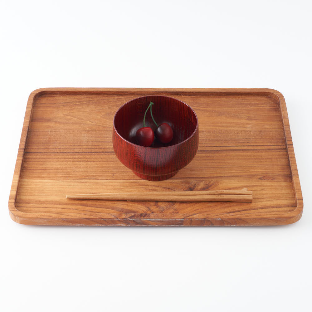 白鷺木工 サブロク椀 布袋 欅 漆赤 白鷺木工 木工もの