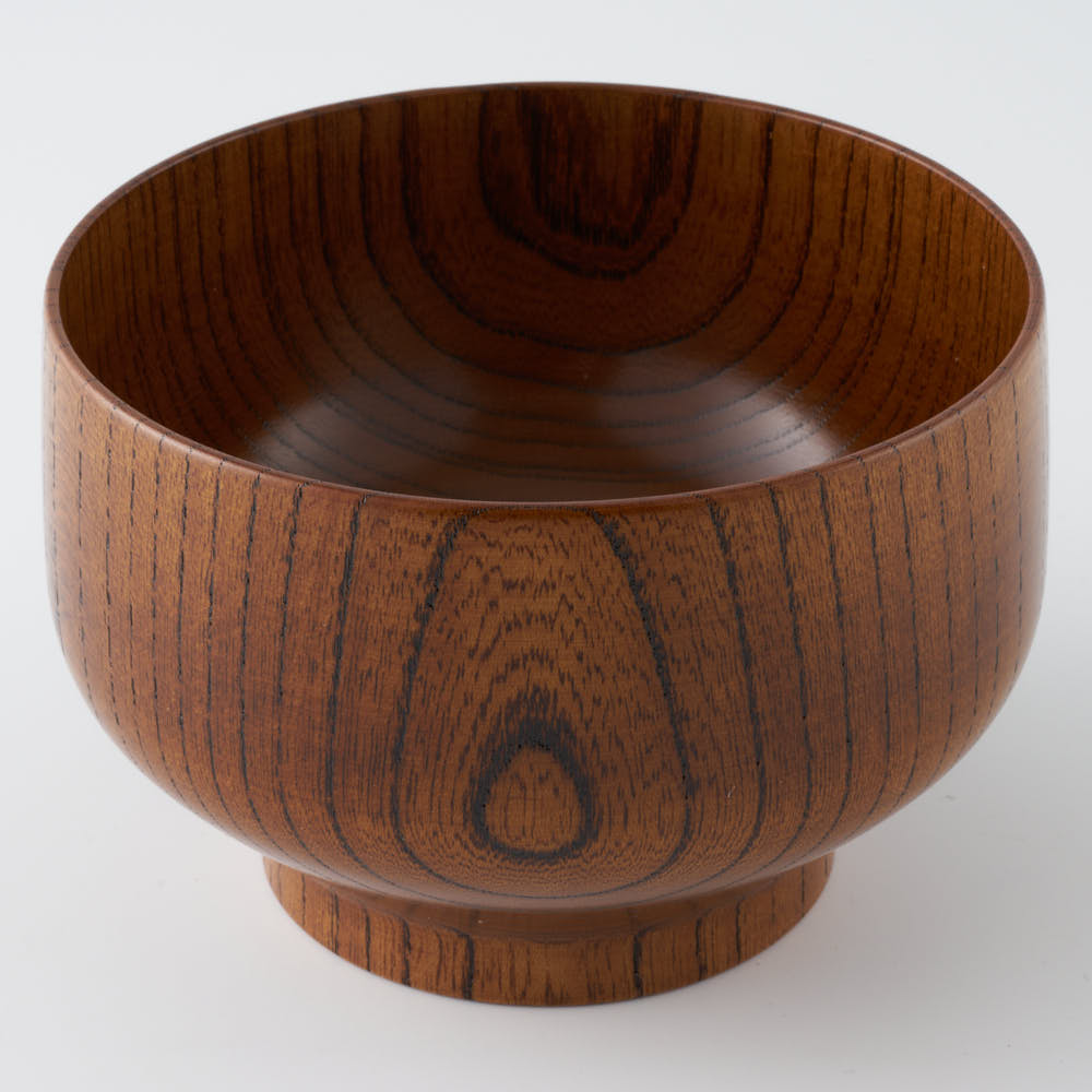 白鷺木工 サブロク椀 布袋 欅 漆茶 白鷺木工 木工もの