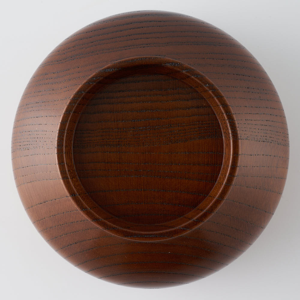 白鷺木工 サブロク椀 布袋 欅 漆茶 白鷺木工 木工もの