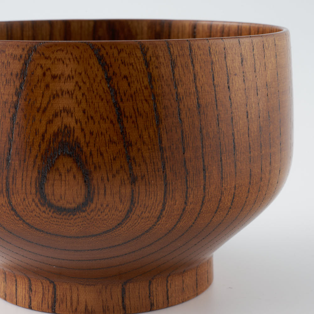 白鷺木工 サブロク椀 布袋 欅 漆茶 白鷺木工 木工もの