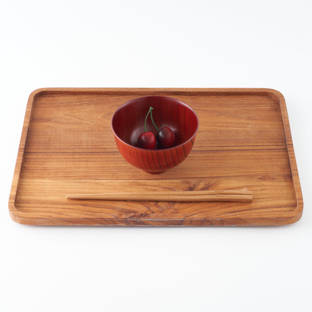 欅拭き漆盛器　工芸展仕様