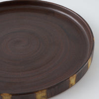 Deep Gorge FLAT S acorn & tan(焦茶 x 黄) Deep Gorge 陶磁器作家もの